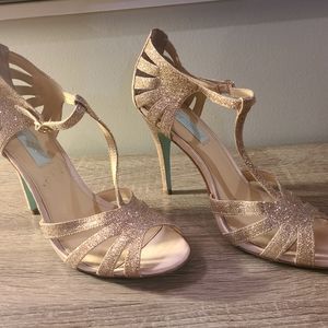 Blue By Betsey Gold Heels